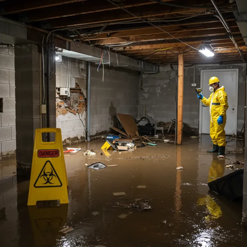 Flooded Basement Electrical Hazard in Smith County, TN Property